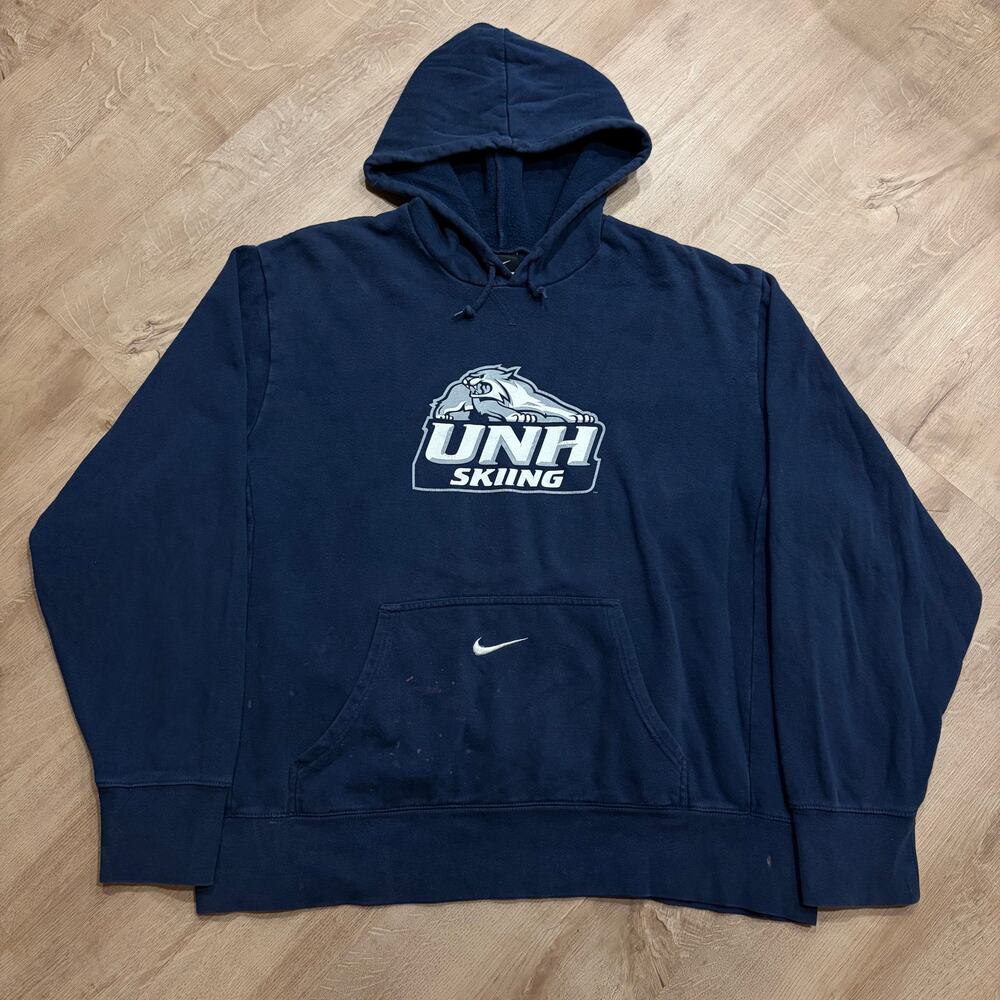 Nike Center Swoosh UNH University of New Hampshire Wildcats Hoodie Men's XL Ski